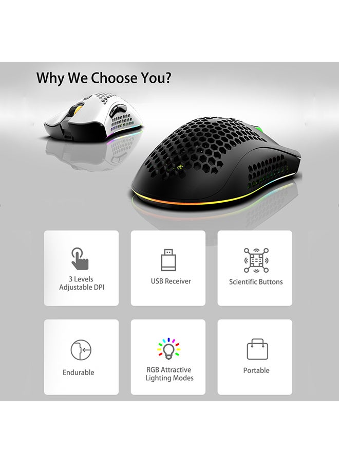 ماركة غير محددة ماوس ألعاب سلكي بإضاءة متعددة الألوان RGB أزرق  - Image 3