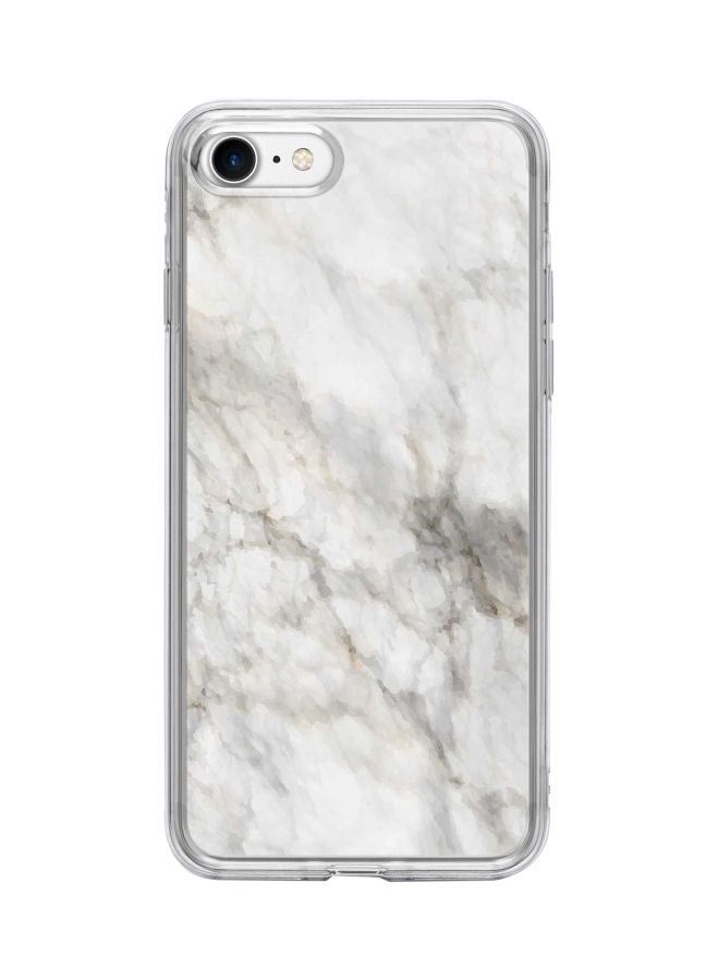 Stylizedd Marble Printed Protective Dual Layer Case Cover For Apple iPhone 7 White/Beige/Grey - Image 1