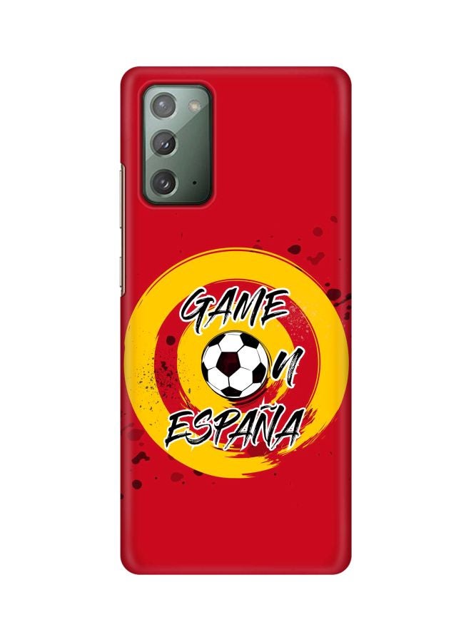Stylizedd Snap Classic Series Game On Spain Printed Protective Case Cover For Samsung Galaxy Note 20 Red/Yellow/White