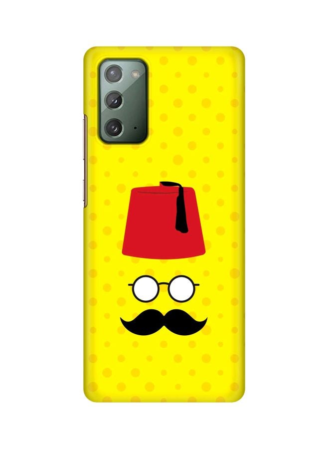 Stylizedd Slim Snap Classic Series Customized Mobile Cover Hard PC Shield Matte Finish Print For Samsung Galaxy Note20 Yellow/Red/Black - Image 1