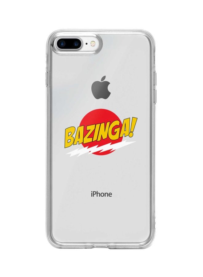 Stylizedd Classic Clear Series Bazinga Printed Case Cover For Apple iPhone 7 Plus Clear/Red/Yellow - Image 1