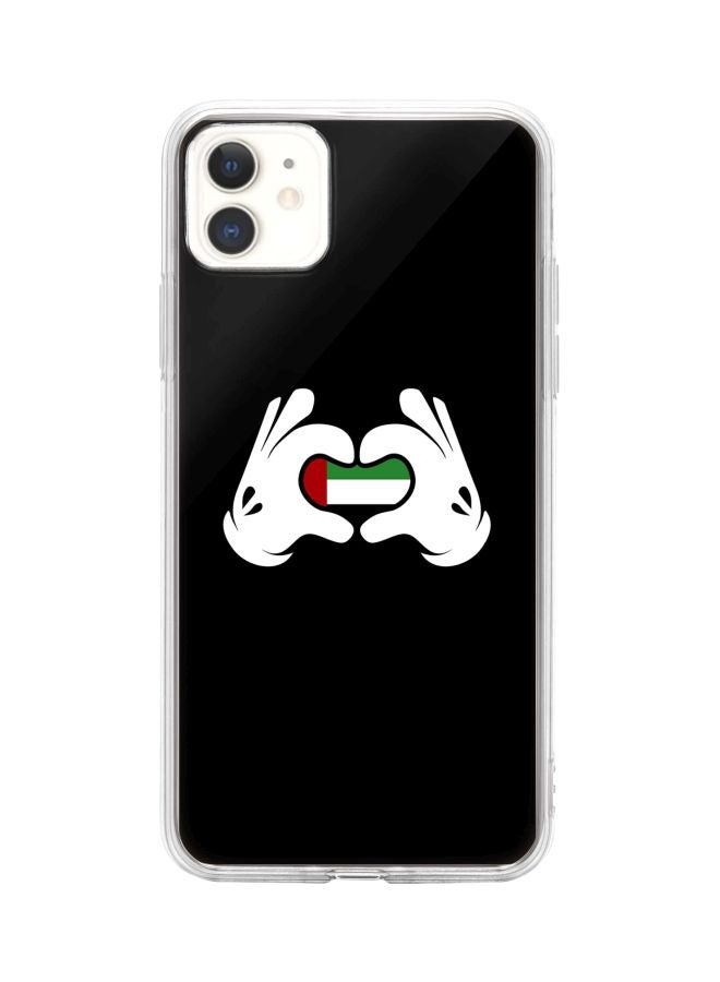 Stylizedd Classic Clear Series Emarati Love Printed Case Cover For Apple iPhone 11 Black/White/Green - Image 1