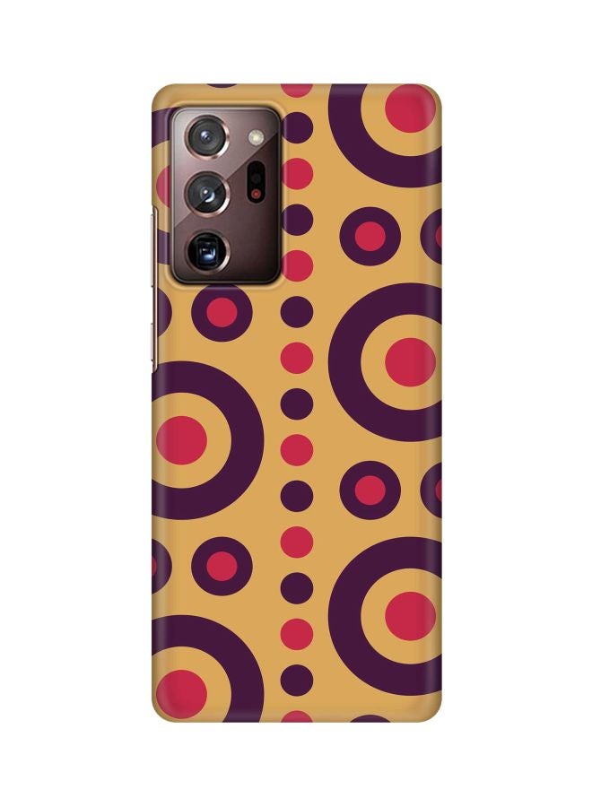 Stylizedd Snap Classic Series Bull's Eye Printed Case Cover For Samsung Galaxy Note 20 Ultra Beige/Purple/Red
