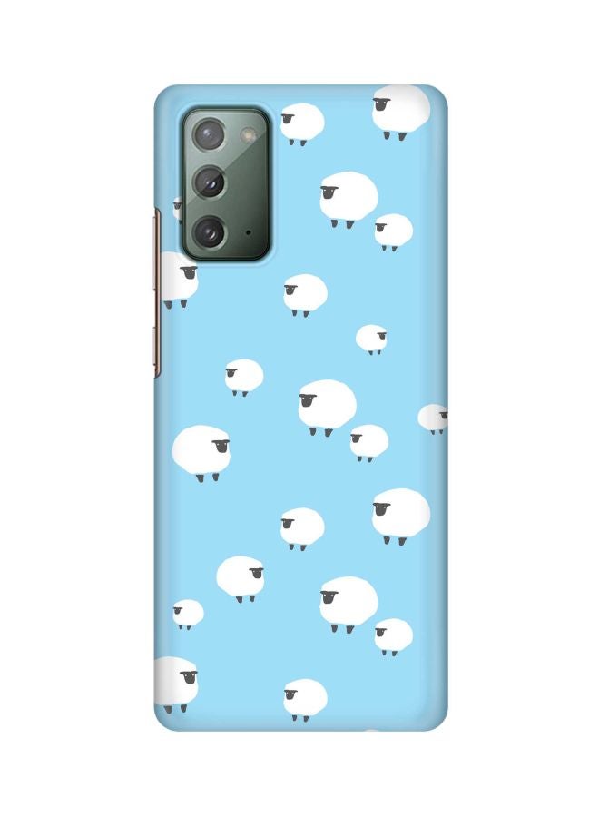 Stylizedd Snap Classic Series Counting Sheep Printed Case Cover For Samsung Galaxy Note 20 Blue/White/Grey