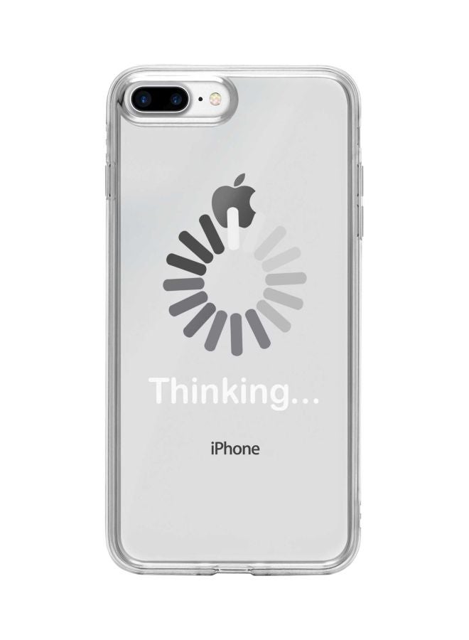Stylizedd Classic Clear Series Thinking Printed Case Cover For Apple iPhone 7 Plus Clear/White/Grey - Image 1