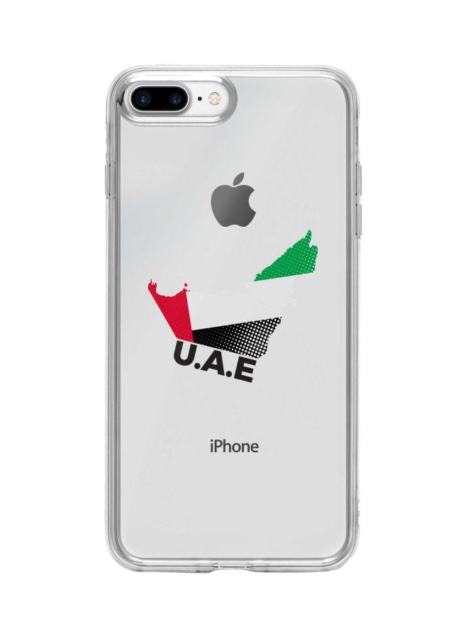 Stylizedd Classic Clear Series UAE Map Printed Case Cover For Apple iPhone 7 Plus Clear/Black/Red - Image 1