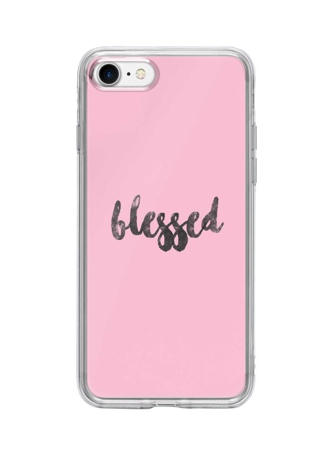 Stylizedd Classic Clear Series Blessed Printed Case Cover For Apple iPhone 7 Pink/Black - Image 1