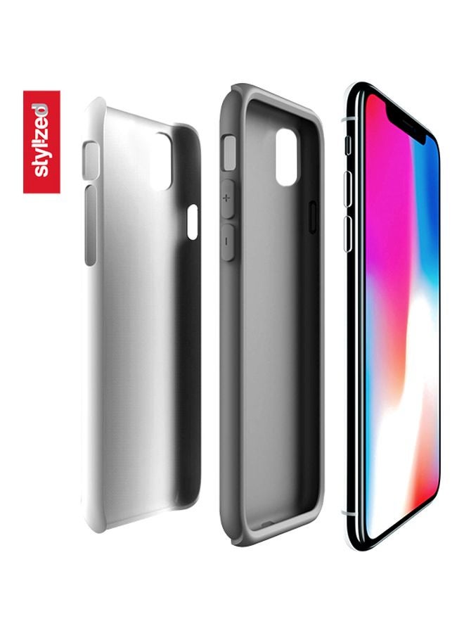 ستايلايزد غطاء حماية من سلسلة تاف برو بطبعة عبارة  Touch Me Not لهاتف أبل آيفون Xs/X أسود/ أبيض/ أخضر - Image 2