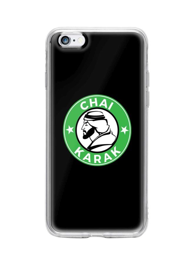 ستايلايزد غطاء حماية من سلسلة كلاسيك كلير بطبعة عبارة "Chai Karak" لهاتف أبل آيفون 6s/ 6 أسود/ أخضر/ أبيض - Image 1