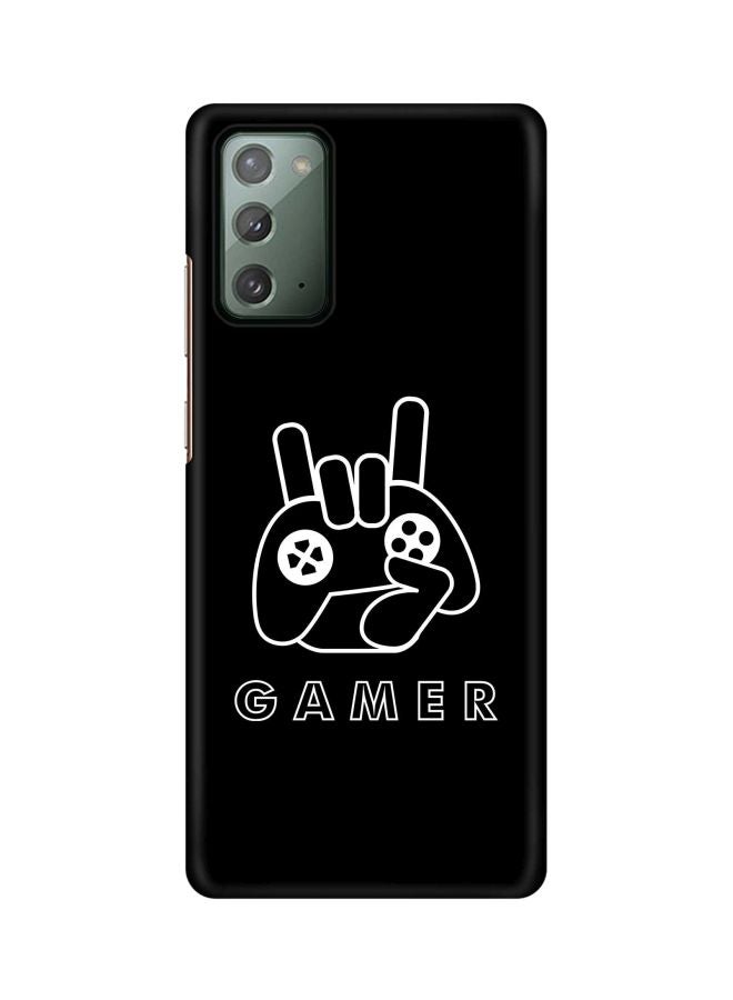Stylizedd Snap Classic Series Gamer Printed Case Cover For Samsung Galaxy Note20 Black/White  - Image 1