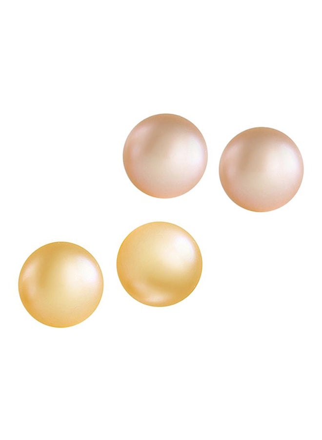 Vera Perla Pair Of 2 18 Karat Gold Pearl Earrings - Image 1