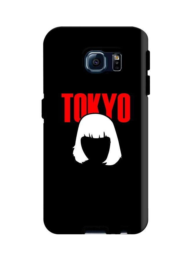 ستايلايزد غطاء حماية من سلسلة تاف برو بطبعة كلمة "Tokyo" لهاتف سامسونج جالاكسي S6 إيدج أسود / أبيض / أحمر - Image 1