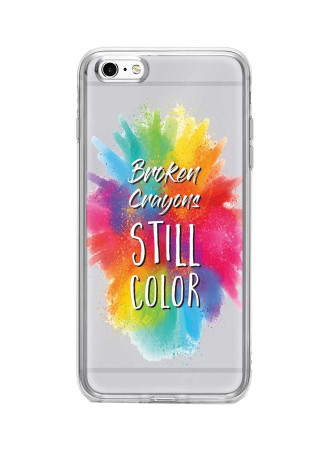 Classic Clear Series Broken Colors Printed Case Cover For Apple iPhone 6s Plus/6 Plus Clear/Red/Yellow