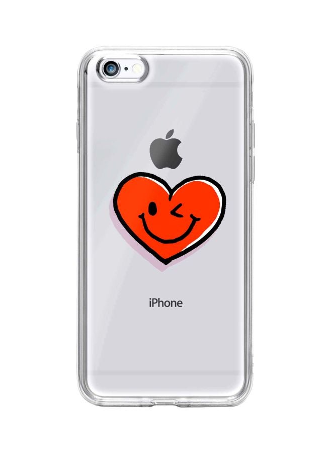 Stylizedd Classic Clear Series Winking Heart Printed Case For Apple iPhone 6s/ 6 Clear/Red/Black - Image 1