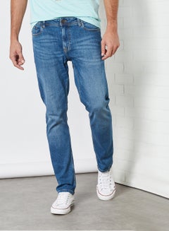 PRODUKT Washed Regular Jeans Medium Blue Denim  - Image 1