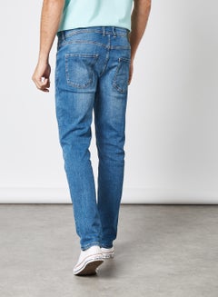 PRODUKT Washed Regular Jeans Medium Blue Denim  - Image 2