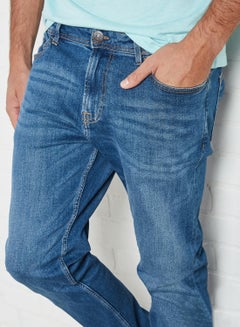PRODUKT Washed Regular Jeans Medium Blue Denim  - Image 4