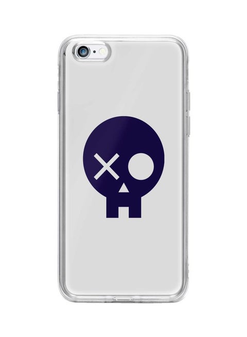 Skull Patch Printed Protective Case Cover For Apple iPhone 6s/6 Clear/Blue