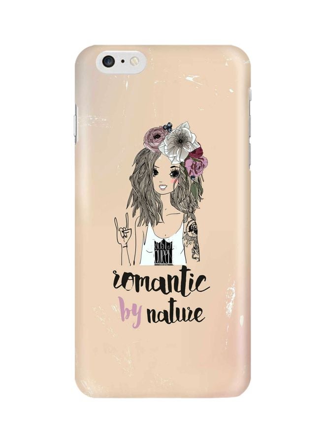 ستايلايزد غطاء حماية من سلسلة كلاسيك بطبعة عبارة "Romantic By Nature" لهواتف أبل آيفون 6s/6 بيج/ أسود/ أبيض - Image 1
