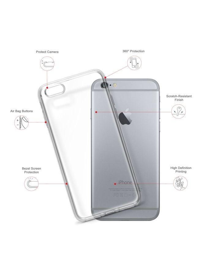 Skull Patch Printed Protective Case Cover For Apple iPhone 6s/6 Clear/Blue