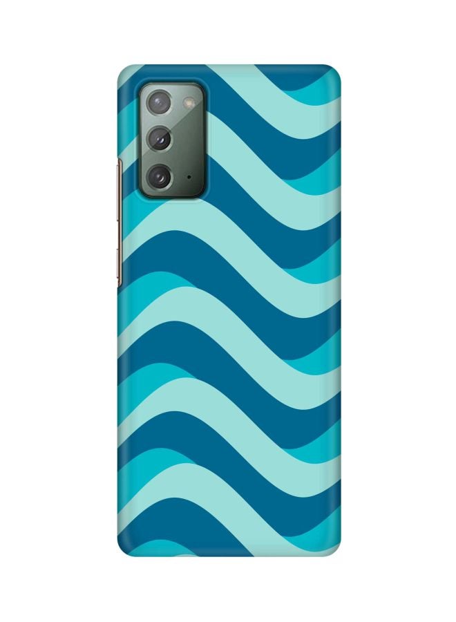 Stylizedd Classic Series Curvy Pattern Printed Case Cover For Samsung Galaxy Note 20 Blue - Image 1