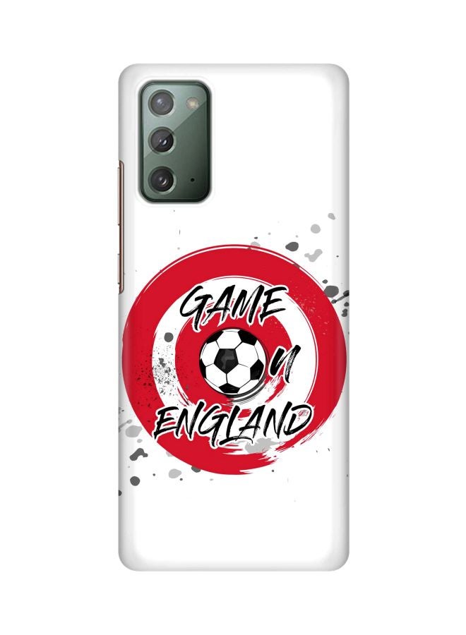 Stylizedd Game On England Printed Protective Case Cover For Samsung Galaxy Note 20 White/Red/Black