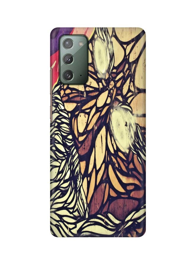 Stylizedd Classic Series Graffiti Printed Case Cover For Samsung Galaxy Note 20 Beige/Black/Purple