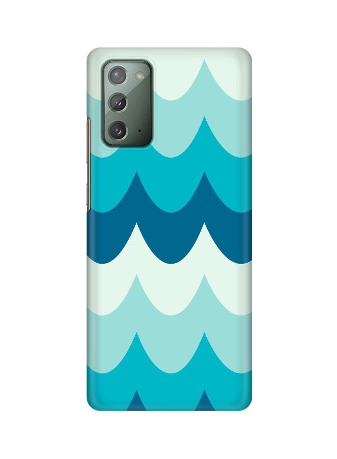 Stylizedd Classic Series Wave Printed Case Cover For Samsung Galaxy Note 20 Blue/White