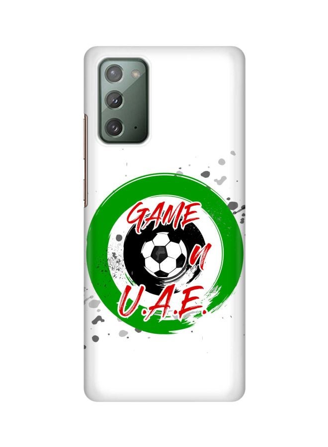 Stylizedd Game On Uae Printed Protective Case Cover For Samsung Galaxy Note 20 White/Green/Black