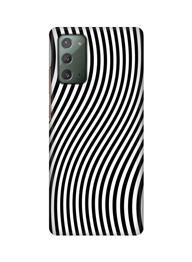 Stylizedd Classic Series Zebra Line Printed Case Cover For Samsung Galaxy Note 20 Black/White