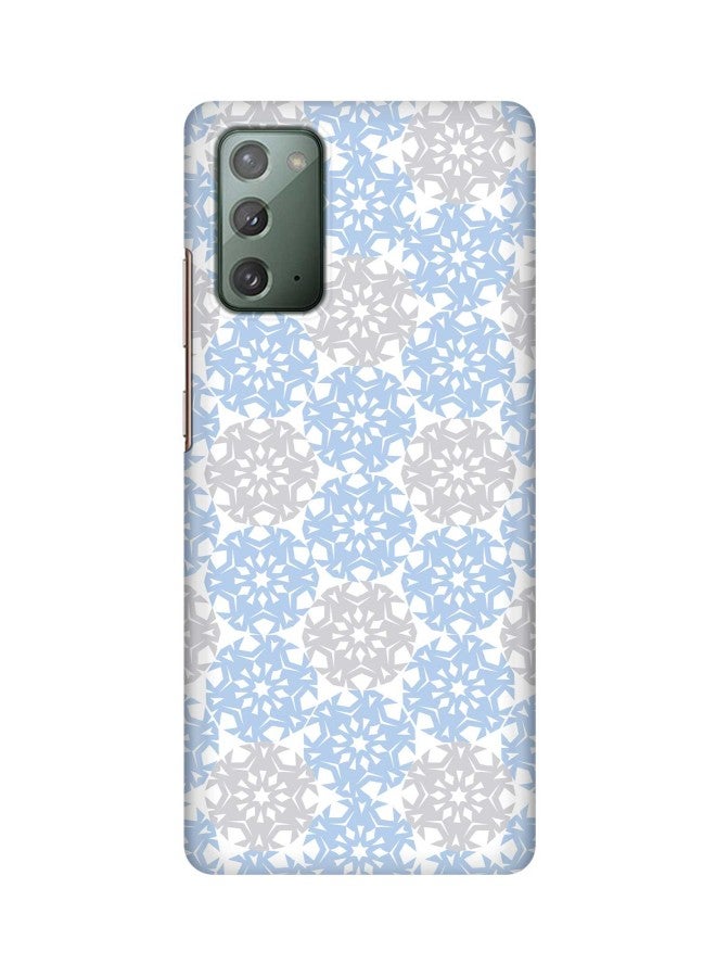 Stylizedd Frozen Snowflakes Themed Protective Case Cover For Samsung Galaxy Note 20 Blue/White/Grey