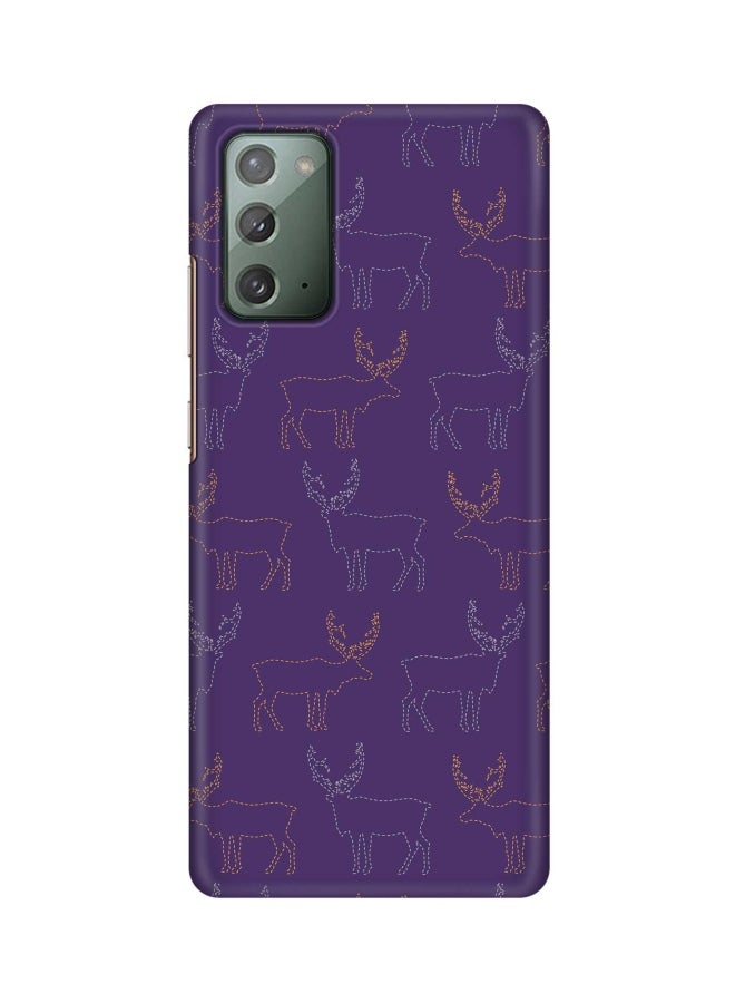 Stylizedd Moose Themed Protective Case Cover For Samsung Galaxy Note 20 Purple - Image 1