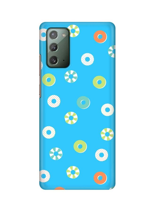 Stylizedd Snap Classic Series Loopy Hoops Printed Case Cover For Samsung Galaxy Note 20 Blue/White/Green