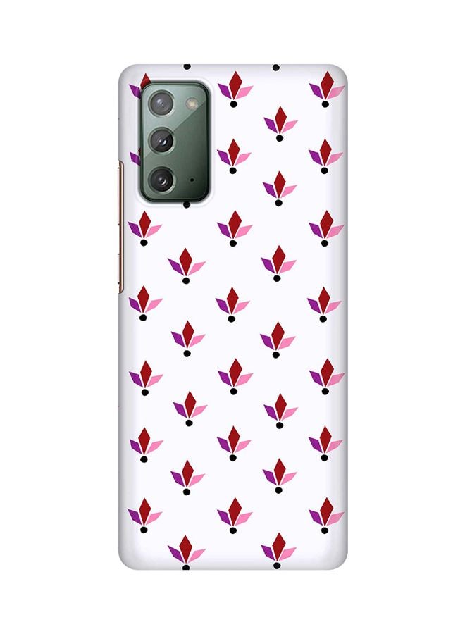 Stylizedd Snap Classic Series Aristrocatic Emblem Printed Case Cover For Samsung Galaxy Note 20 White/Red/Pink