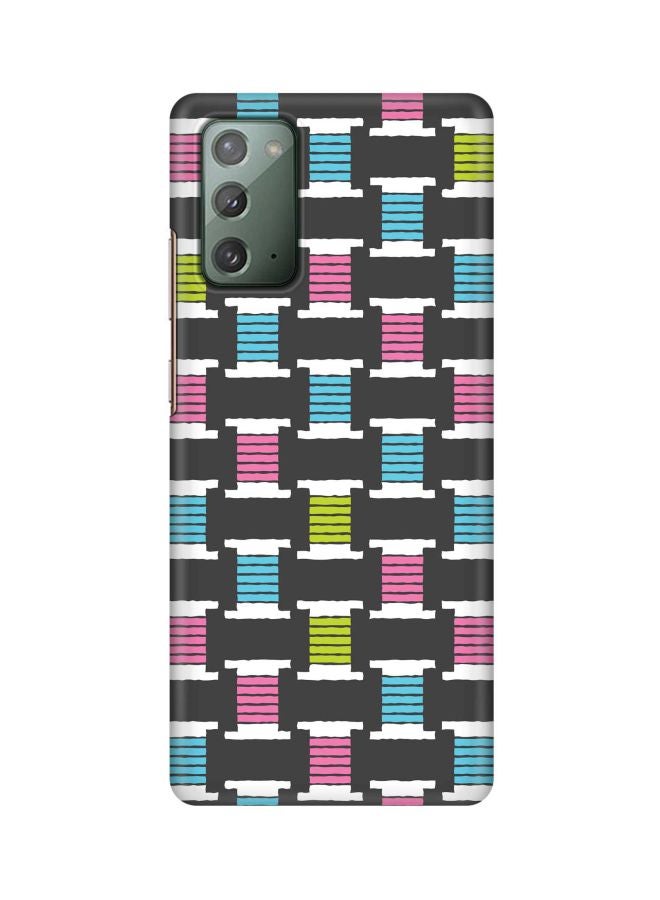 Stylizedd Snap Classic Series Thread Roll Printed Case Cover For Samsung Galaxy Note 20 Grey/Pink/Blue