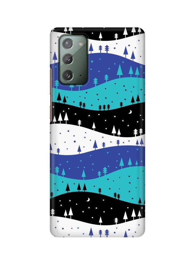 Stylizedd - Snap Classic Series Rolling Seasons Printed Case Cover For Samsung Galaxy Note20 Black/White/Blue - Image 1