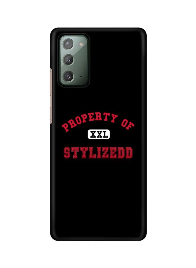 Stylizedd Snap Classic Series Property Of XXL Printed Case Cover For Samsung Galaxy Note20 Black/Red/White - Image 1