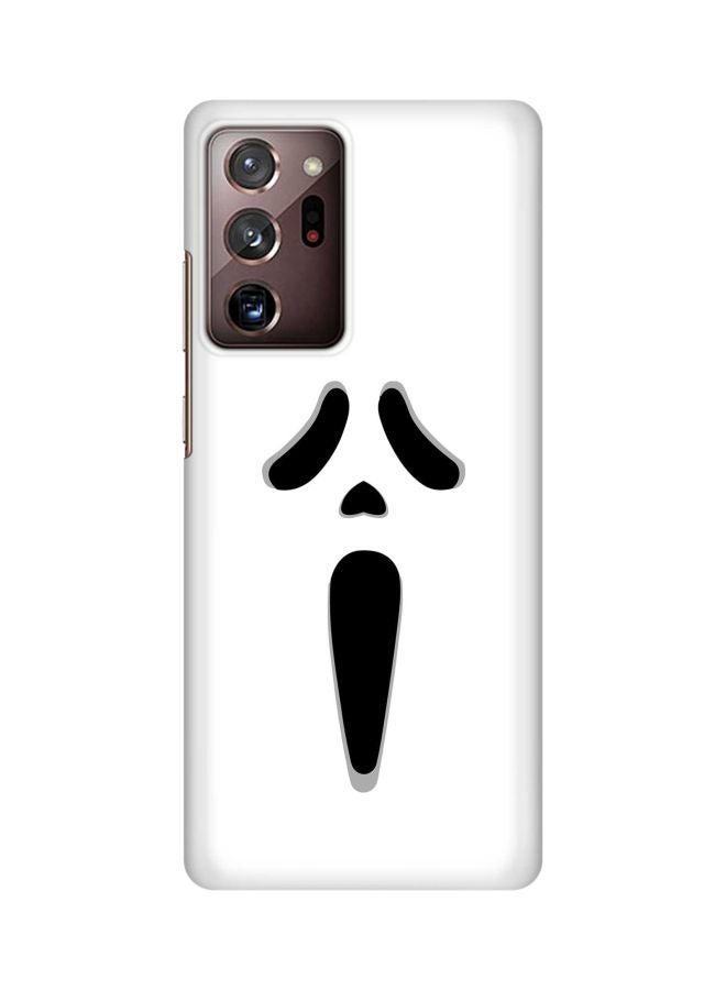 Stylizedd Snap Classic Series Scream Printed Case Cover For Samsung Galaxy Note 20 Ultra White/Black