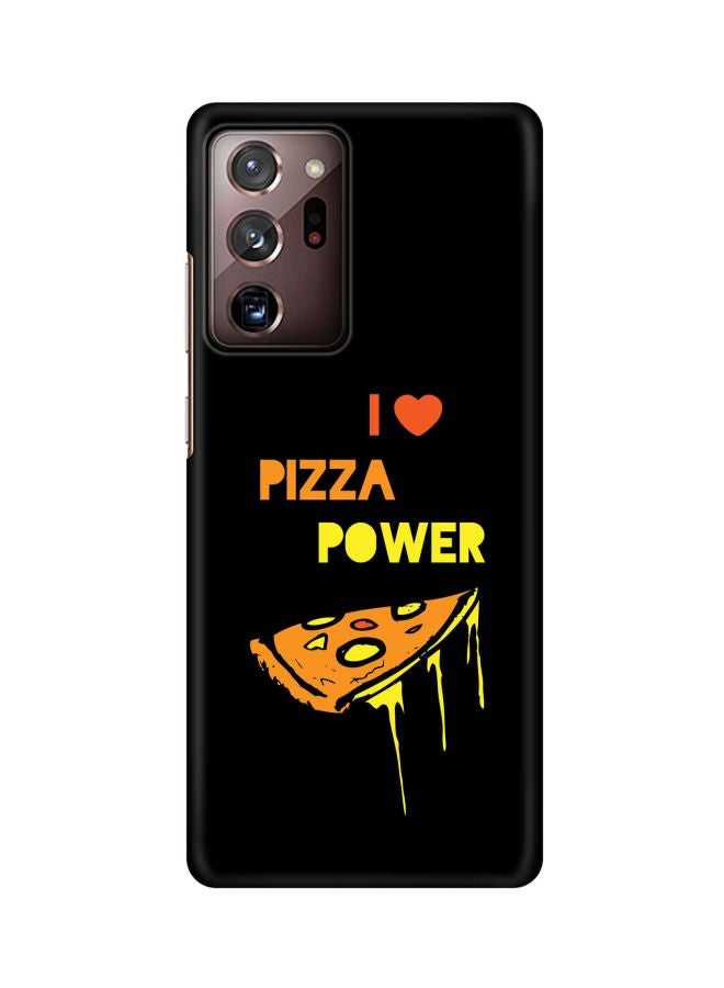 Stylizedd Snap Classic Series I Love Pizza Power Printed Case Cover For Samsung Galaxy Note 20 Ultra Black/Orange/Yellow - Image 1