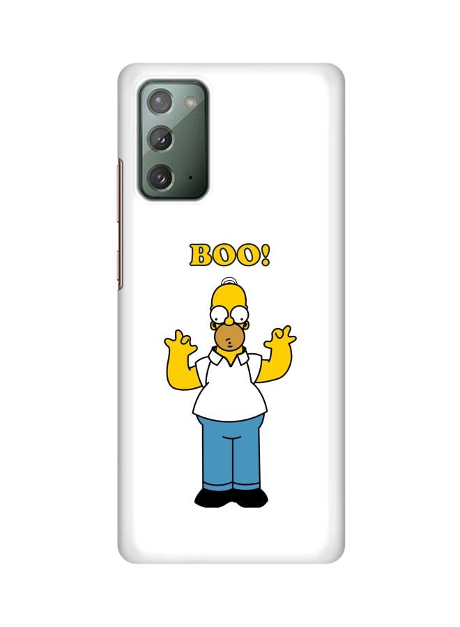 Stylizedd Snap Classic Series Boo Printed Case Cover For Samsung Galaxy Note 20 White/Yellow/Blue
