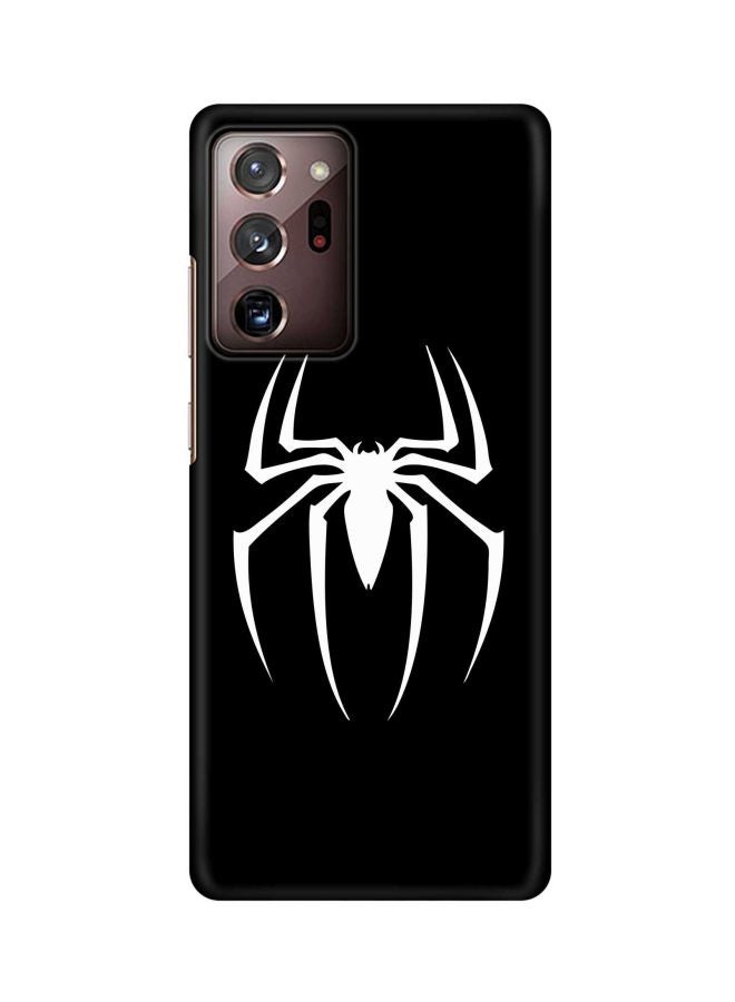 ستايلايزد غطاء حماية بطبعة شعار سبايدرمان من سلسلة سناب كلاسيك لهاتف سامسونج جالاكسي نوت 20 ألترا أسود/أبيض - Image 1