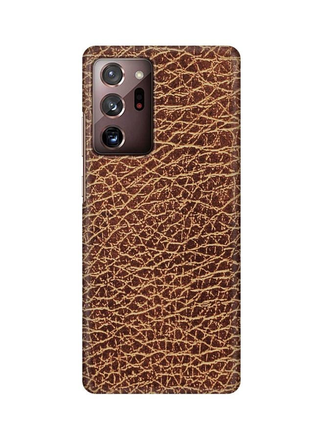 Stylizedd Snap Classic Series Leather Printed Case Cover For Samsung Galaxy Note 20 Ultra Brown/Beige