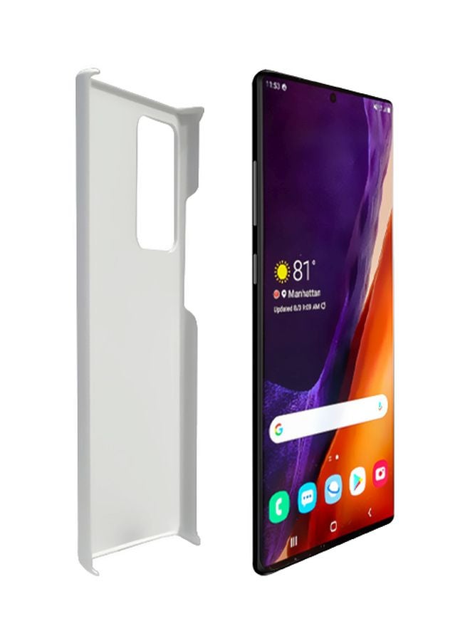 ستايلايزد غطاء حماية بطبعة شعار سبايدرمان من سلسلة سناب كلاسيك لهاتف سامسونج جالاكسي نوت 20 ألترا أسود/أبيض - Image 2