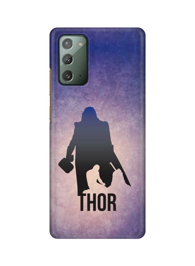 Stylizedd Thor Vs Thor Printed Protective Case Cover For Samsung Galaxy Note 20 Purple/Beige/Black - Image 1