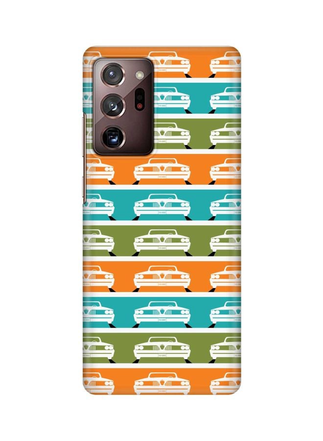 Stylizedd Classic Series Retro Muscle Car Printed Case For Samsung Galaxy Note 20 Ultra Green/Orange/Blue