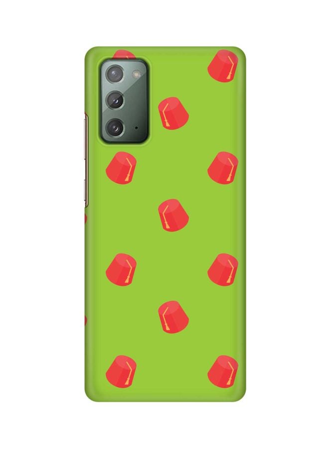 Stylizedd Dancing Tarbouche Printed Protective Case Cover For Samsung Galaxy Note 20 Green/Red