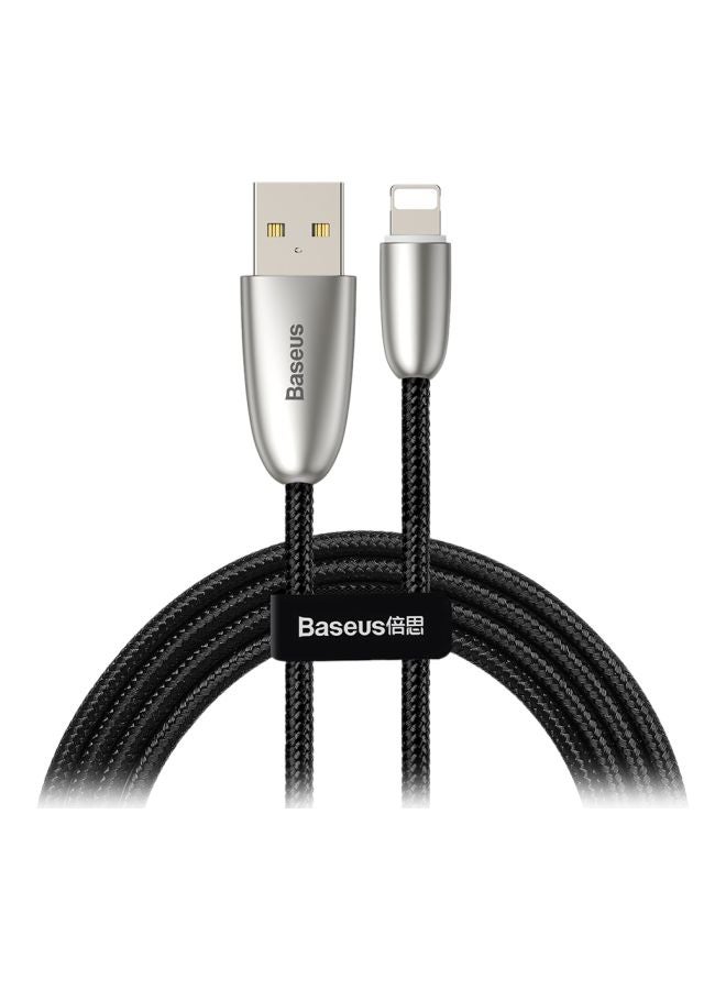 Baseus USB Data Charging Cable With Light Indicator Black - Image 1