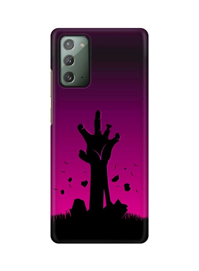 Stylizedd Snap Classic Series Reach Printed Case Cover For Samsung Galaxy Note 20 Purple/Black