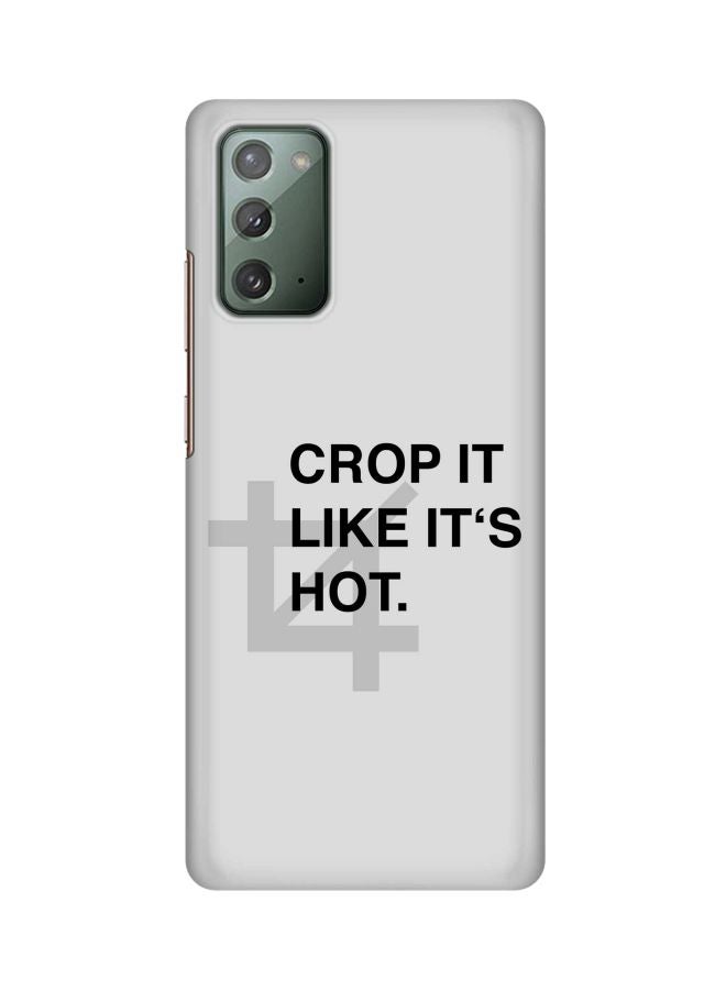 ستايلايزد غطاء حماية سهل التركيب من سلسلة كلاسيك بطبعة "Crop It" لهاتف سامسونج جالاكسي نوت 20 رمادي/أسود - Image 1