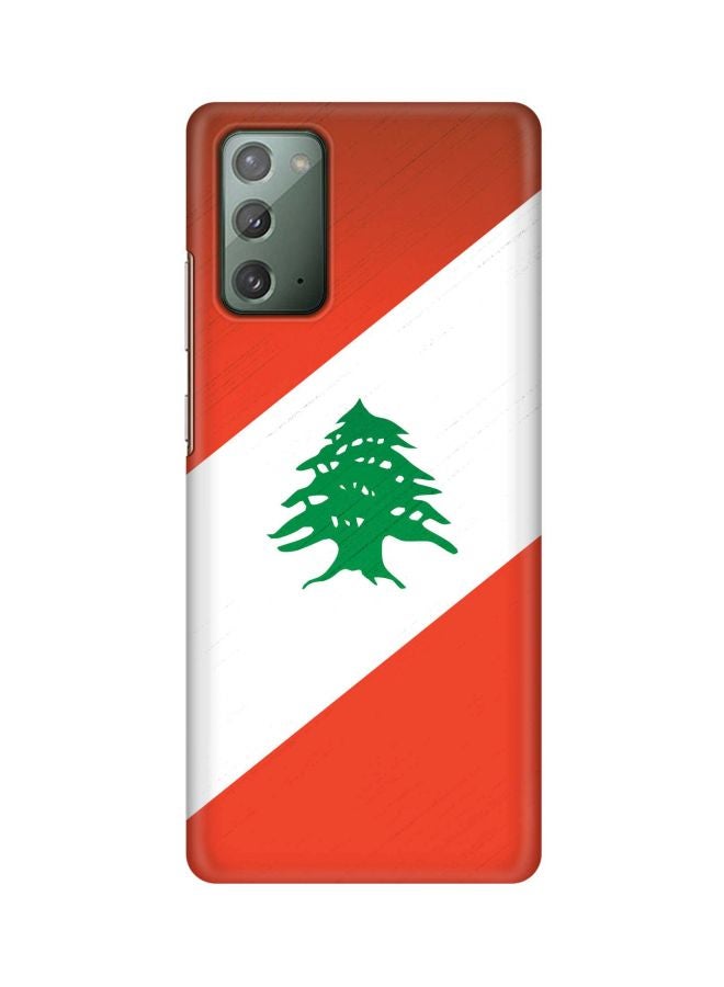 Stylizedd Snap Classic Series Flag Of Lebanon Printed Case Cover For Samsung Galaxy Note 20 Red/White/Green